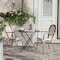 Flash Furniture Lourdes Thonet French Bistro Stacking Chair w/Arms, White/Gray PE Rattan/Bamboo Alum Frame, 2PK 2-SDA-AD642002A-WHGY-NAT-GG - alternate 7